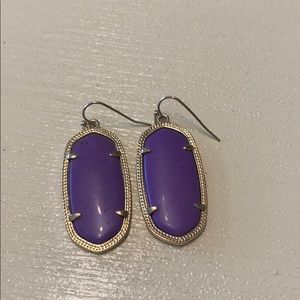 Kendra Scott Purple and Gold Earrings